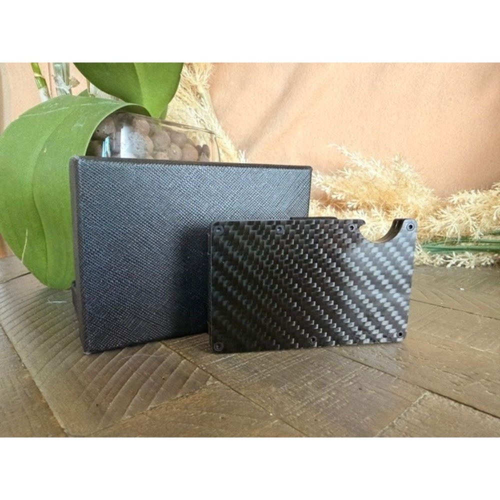 Sorax Minimalist Slim Wallet Carbon Fiber RFID Front Pocket Wallet New